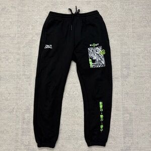 KLOUT PWR Black Jogger Sweatpants Men’s Size Small Anime Workout Gym Fitness
